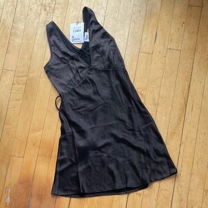 Princess Polly Black Nellie Mini Dress NWT US 0